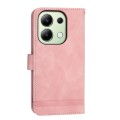 For Xiaomi Redmi Note13 4G Dierfeng Dream Line TPU + PU Leather Phone Case(Pink)