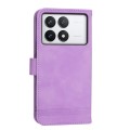 For Xiaomi Poco X6 Pro 5G Dierfeng Dream Line TPU + PU Leather Phone Case(Purple)