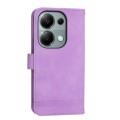 For Xiaomi Redmi Note 13 Pro 4G Dierfeng Dream Line TPU + PU Leather Phone Case(Purple)