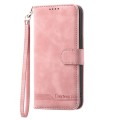 For Honor 100 Pro Dierfeng Dream Line TPU + PU Leather Phone Case(Pink)