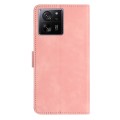 For Xiaomi 13T Seven Butterflies Embossed Leather Phone Case(Pink)