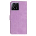 For Xiaomi 13T Seven Butterflies Embossed Leather Phone Case(Purple)