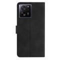 For Xiaomi 13T Seven Butterflies Embossed Leather Phone Case(Black)