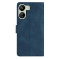 For Xiaomi Redmi 13C 4G Seven Butterflies Embossed Leather Phone Case(Blue)