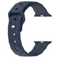 Football Texture Silicone Watch Band For Apple Watch Ultra 49mm(Midnight Blue)