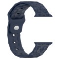 Football Texture Silicone Watch Band For Apple Watch Ultra 49mm(Midnight Blue)
