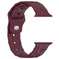 Football Texture Silicone Watch Band For Apple Watch 8 41mm(Wine Red)