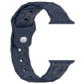 Football Texture Silicone Watch Band For Apple Watch 8 45mm(Midnight Blue)