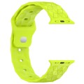 Football Texture Silicone Watch Band For Apple Watch 7 41mm(Limes Green)