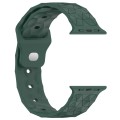 Football Texture Silicone Watch Band For Apple Watch 6 40mm(Pine Green)