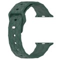 Football Texture Silicone Watch Band For Apple Watch 6 40mm(Pine Green)