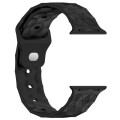 Football Texture Silicone Watch Band For Apple Watch 3 42mm(Black)