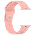 Football Texture Silicone Watch Band For Apple Watch SE 2023 44mm(Pink)