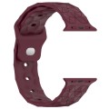 Football Texture Silicone Watch Band For Apple Watch SE 2023 40mm(Wine Red)
