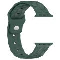 Football Texture Silicone Watch Band For Apple Watch SE 2023 40mm(Pine Green)