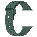 Football Texture Silicone Watch Band For Apple Watch SE 2023 40mm(Pine Green)