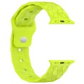 Football Texture Silicone Watch Band For Apple Watch 9 45mm(Limes Green)