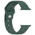 Football Texture Silicone Watch Band For Apple Watch 9 41mm(Pine Green)