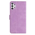 For Samsung Galaxy A13 4G Seven Butterflies Embossed Leather Phone Case(Purple)
