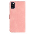 For Samsung Galaxy A41 Seven Butterflies Embossed Leather Phone Case(Pink)
