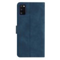 For Samsung Galaxy A41 Seven Butterflies Embossed Leather Phone Case(Blue)