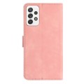 For Samsung Galaxy A72 5G Seven Butterflies Embossed Leather Phone Case(Pink)