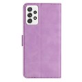 For Samsung Galaxy A73 5G Seven Butterflies Embossed Leather Phone Case(Purple)