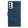 For Samsung Galaxy M23 Seven Butterflies Embossed Leather Phone Case(Blue)