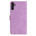 For Samsung Galaxy A05s Seven Butterflies Embossed Leather Phone Case(Purple)
