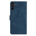 For Samsung Galaxy A05s Seven Butterflies Embossed Leather Phone Case(Blue)