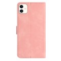 For Samsung Galaxy A05 Seven Butterflies Embossed Leather Phone Case(Pink)