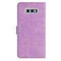 For Samsung Galaxy S10e Seven Butterflies Embossed Leather Phone Case(Purple)