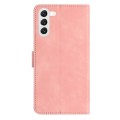 For Samsung Galaxy S23+ 5G Seven Butterflies Embossed Leather Phone Case(Pink)