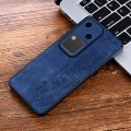 For vivo S18 AZNS 3D Embossed Skin Feel Phone Case(Sapphire Blue)