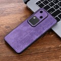 For vivo S18 AZNS 3D Embossed Skin Feel Phone Case(Purple)