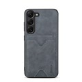For Samsung Galaxy S24+ 5G Denior PU Back Cover Card Slot Holder Phone Case(Grey)