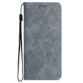 For Samsung Galaxy S20+ Ethnic Embossed Adsorption Leather Phone Case(Grey)