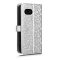 For Google Pixel 8a Honeycomb Dot Texture Leather Phone Case(Silver)