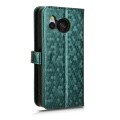For Sharp Aquos Sense8 Honeycomb Dot Texture Leather Phone Case(Green)