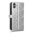 For Samsung Galaxy F14 Honeycomb Dot Texture Leather Phone Case(Silver)
