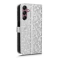For Samsung Galaxy A15 Honeycomb Dot Texture Leather Phone Case(Silver)