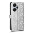 For Xiaomi Redmi Note 13 Pro+ 5G Honeycomb Dot Texture Leather Phone Case(Silver)
