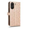 For Xiaomi Redmi 13C / Poco C65 Honeycomb Dot Texture Leather Phone Case(Gold)