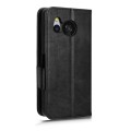 For Sharp Aquos Sense8 Symmetrical Triangle Pattern Leather Phone Case(Black)