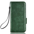 For Sharp Aquos Sense8 Symmetrical Triangle Pattern Leather Phone Case(Green)