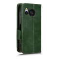 For Sharp Aquos Sense8 Symmetrical Triangle Pattern Leather Phone Case(Green)