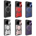 For Xiaomi 13T / Redmi K60 Ultra CD Texture Sliding Camshield Magnetic Holder Phone Case(Purple)