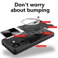 For Xiaomi Redmi 13C 4G CD Texture Sliding Camshield Magnetic Holder Phone Case(Black)