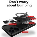 For Xiaomi Redmi Note 12 Turbo CD Texture Sliding Camshield Magnetic Holder Phone Case(Black)