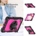 For Lenovo Tab M8 4th Gen Silicone Hybrid PC Tablet Case with Shoulder Strap(Rose Red PC)